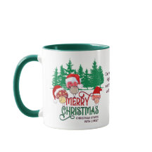 Christliche MERRY CHRISTMAS MUSHROOME im Wald