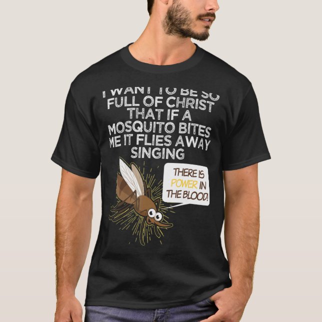 Christliche Moskito Gag Jokes Religiöse Christlich T-Shirt (Vorderseite)