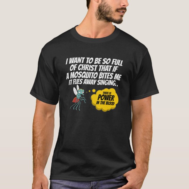 Christliche Moskito Gag Jokes Religiöse Christlich T-Shirt (Vorderseite)