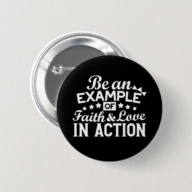 Christliche Motivation Design - Glaube, Liebe und  Button (Vorne & Hinten)