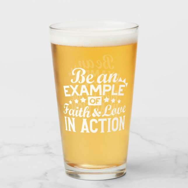 Christliche Motivation Design - Glaube, Liebe und  Glas (Vorne (Gefüllt))