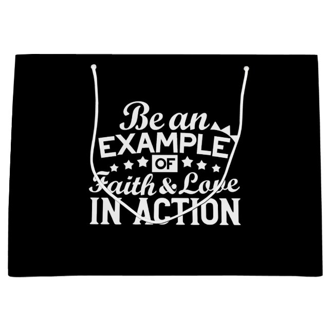 Christliche Motivation Design - Glaube, Liebe und  Große Geschenktüte (Vorderseite)