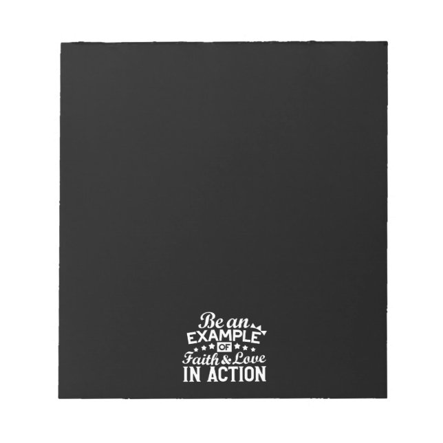 Christliche Motivation Design - Glaube, Liebe und  Notizblock (Vorderseite)