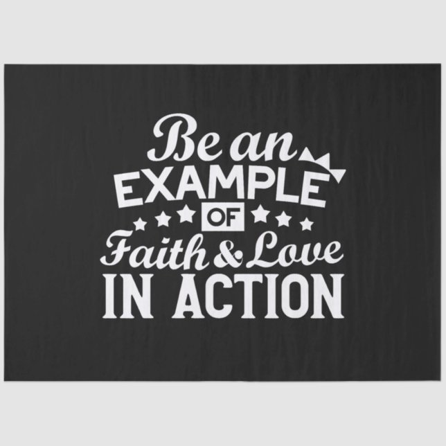 Christliche Motivation Design - Glaube, Liebe und  Seidenpapier (Vorderseite)