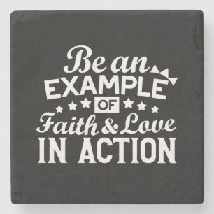 Christliche Motivation Design - Glaube, Liebe und Steinuntersetzer