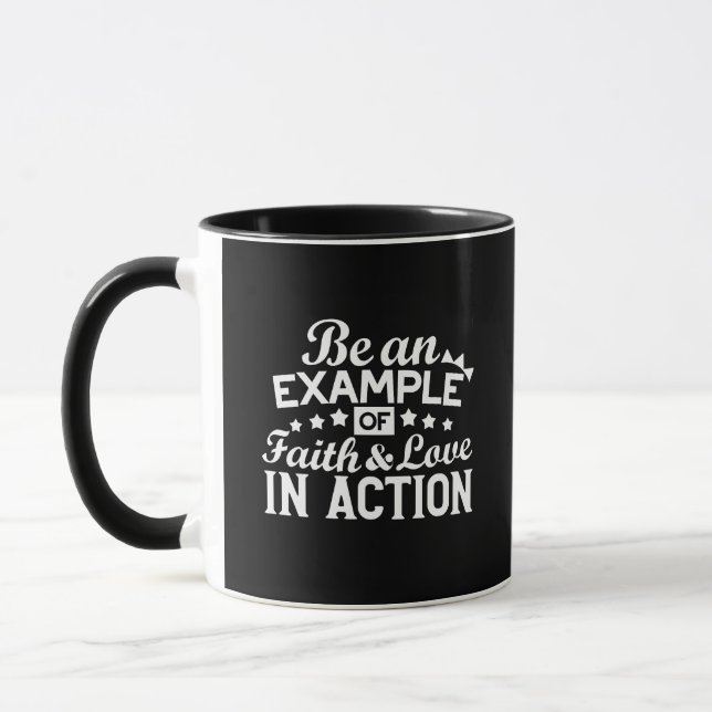 Christliche Motivation Design - Glaube, Liebe und  Tasse (Links)