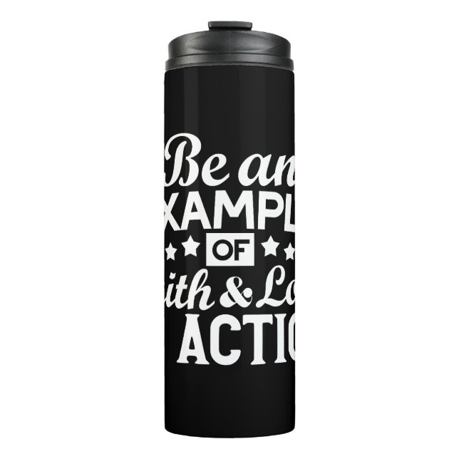 Christliche Motivation Design - Glaube, Liebe und  Thermosbecher (Vorderseite)