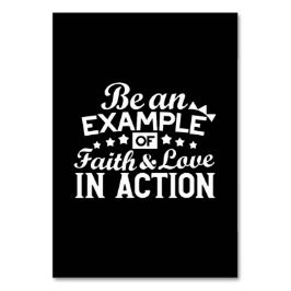 Christliche Motivation Design - Glaube, Liebe und Tischnummer