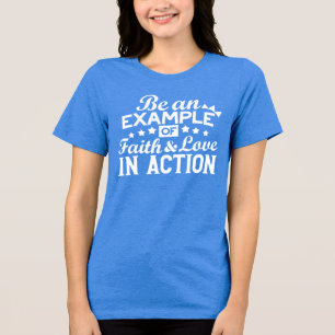 Christliche Motivation Design - Glaube, Liebe und  Tri-Blend Shirt