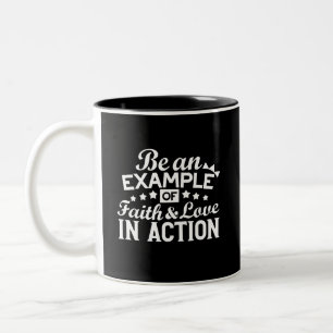 Christliche Motivation Design - Glaube, Liebe und  Zweifarbige Tasse