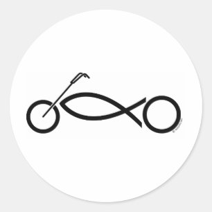 Christliche Motorbekleidung und Zubehör Runder Aufkleber