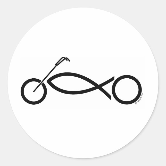 Christliche Motorbekleidung und Zubehör Runder Aufkleber (Vorderseite)