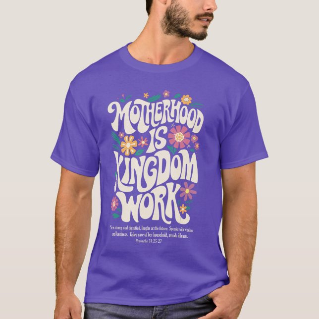 Christliche Mutter Mutterliebe ist Königreichsarbe T-Shirt (Vorderseite)
