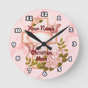 Christliche Mutter Runde Wanduhr