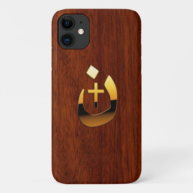Christliche Nazarene Solidarität im Mahogany-Stil Case-Mate iPhone Hülle (Rückseite)