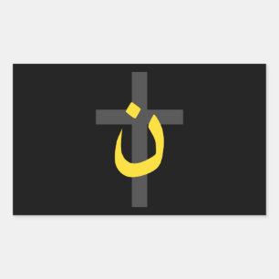 Christliche NS-Symbol Solidarität Cross Decke Rechteckiger Aufkleber