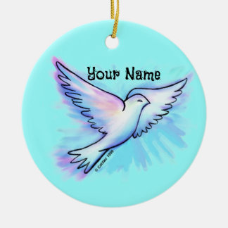 Christliche Ornament-Taube für Gebet Keramik Ornament