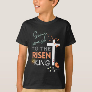 Christliche Osterjunge "Sing to Risen King" T-Shirt