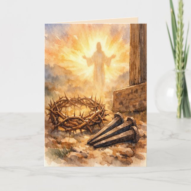 Christliche Osterkarte Karte (Vorderseite)