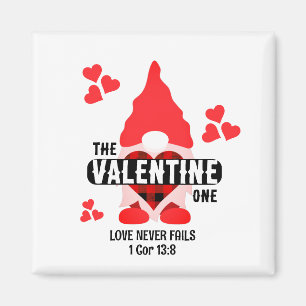 Christliche Paare VALENTINE GNOME Rote Herzen Magnet