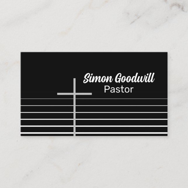 Christliche "Pastor Business Cards" | Einfaches El Visitenkarte (Vorderseite)