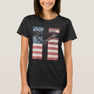 Christliche patriotische amerikanische Flagge T-Shirt