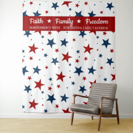 Christliche Patriotische Stars Fotobooth Hintergru Wandteppich