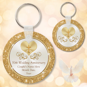 Christliche Personalisierte 50-jährige Jubiläumsfa Schlüsselanhänger