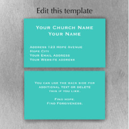 Christliche Pfarrkirche Aqua Green Visitenkarte