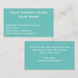 Christliche Pfarrkirche Aqua Green Visitenkarte