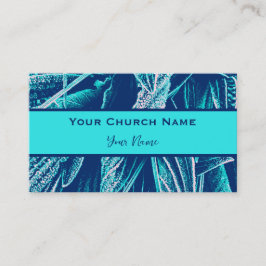 Christliche Pfarrkirche Moderne Türkis Natur Telefonnummerkarte