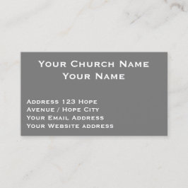 Christliche Pfarrkirche Modernes Weiß Visitenkarte
