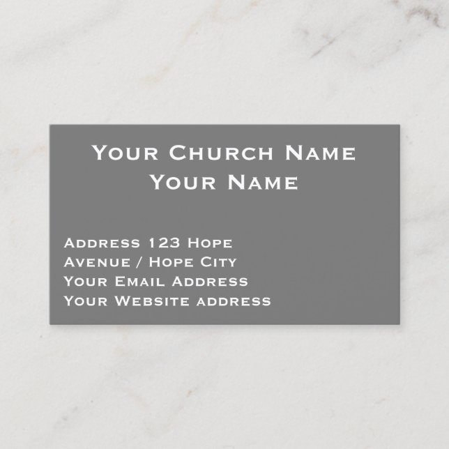 Christliche Pfarrkirche Modernes Weiß Visitenkarte (Vorderseite)