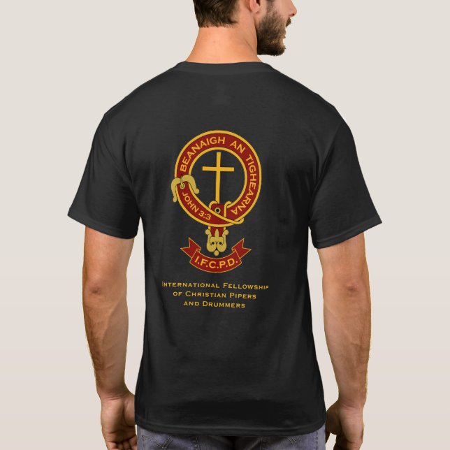 Christliche Pfeifer und Schlagzeuger - IFCPD T-Shirt (Rückseite)