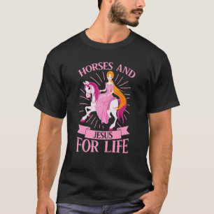 Christliche Pferdegebete und Jesus Gott Gläubige K T-Shirt