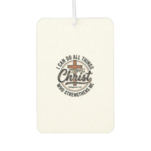 Christliche Philipper 4_13 Vintage-Zitat-Shirt Des Autolufterfrischer
