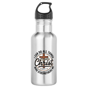 Christliche Philipper 4_13 Vintage-Zitat-Shirt Des Edelstahlflasche