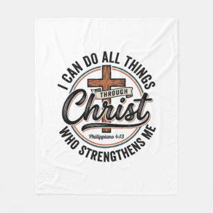 Christliche Philipper 4_13 Vintage-Zitat-Shirt Des Fleecedecke