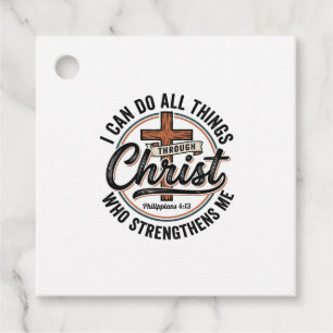 Christliche Philipper 4_13 Vintage-Zitat-Shirt Des Geschenkanhänger