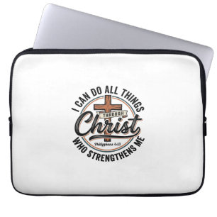 Christliche Philipper 4_13 Vintage-Zitat-Shirt Des Laptopschutzhülle