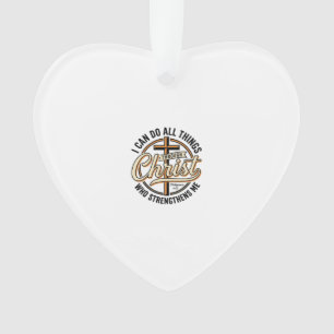 Christliche Philipper 4_13 Vintage-Zitat-Shirt Des Ornament