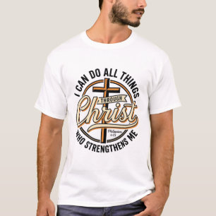 Christliche Philipper 4_13 Vintage-Zitat-Shirt Des T-Shirt