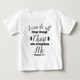 Christliche Philippinen 4:13 Bibelverse Baby T-shirt