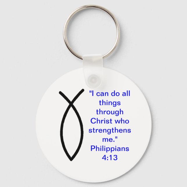 Christliche Philippinen 4:13 Schlüsselanhänger mit (Vorderseite)