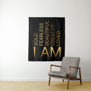 Christliche positive Affirmationen Wandteppich