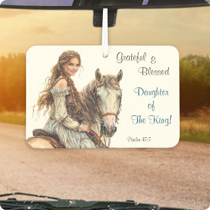 Christliche Prinzessin auf Pferd Luftverbesserer Autolufterfrischer