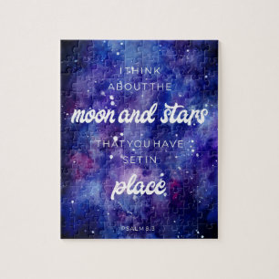 Christliche Psalmen Aquarell Galaxie Sterne Bibel Puzzle