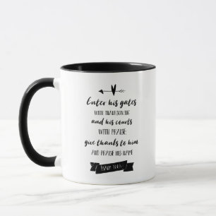 Christliche Psalmen Bibelvers einfache Typografie Tasse