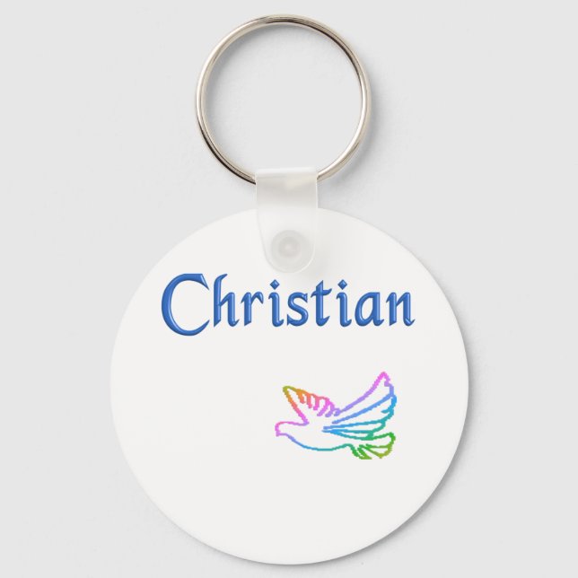Christliche Regenbogenfohle Schlüsselanhänger (Vorderseite)