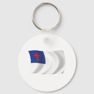 Christliche Religionsflagge Schlüsselanhänger